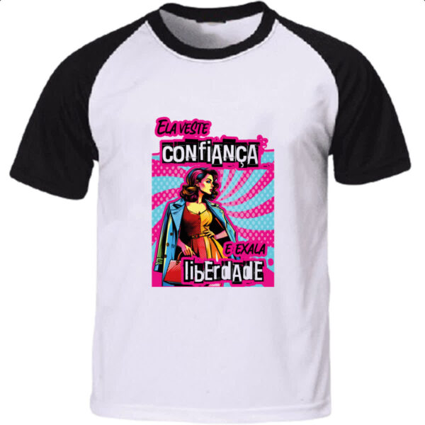 Camiseta Raglan Mulher veste e exala