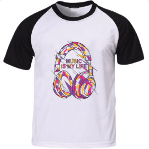 Camiseta Raglan Music is my life