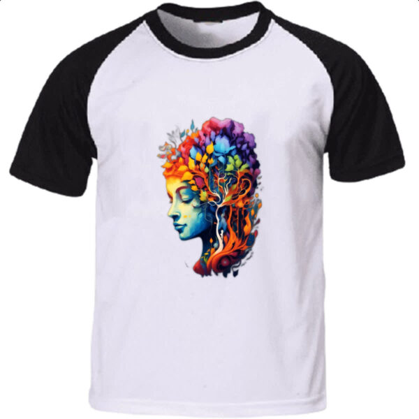 Camiseta Raglan Mae Natureza Aquarela Arte