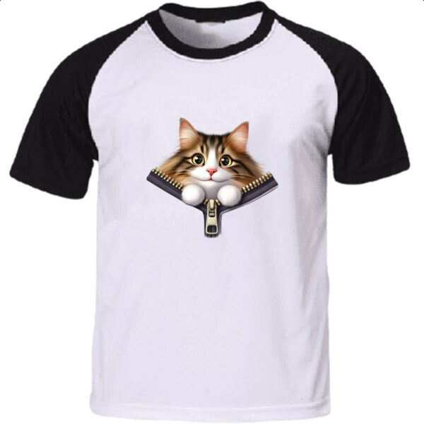 Camiseta Raglan Maine Coon no ziper