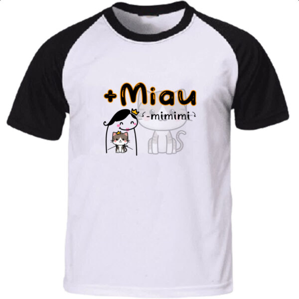 Camiseta Raglan Mais miau e menos mimimi