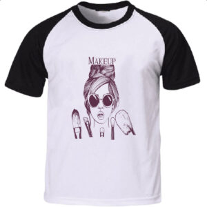 Camiseta Raglan Makeup Diva e seus pinceis