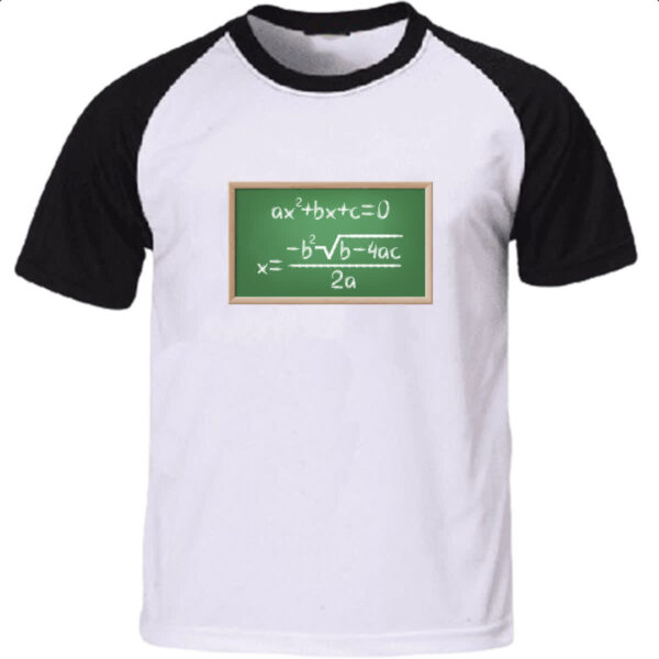 Camiseta Raglan Matematica equacao segundo grau
