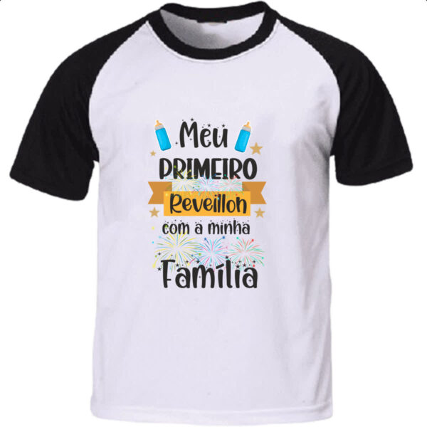 Camiseta Raglan Meu primeiro reveillon
