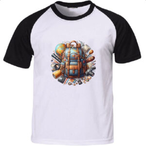 Camiseta Raglan Mochila viagem ao mundo