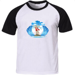 Camiseta Raglan Moises abrindo mar vermelho