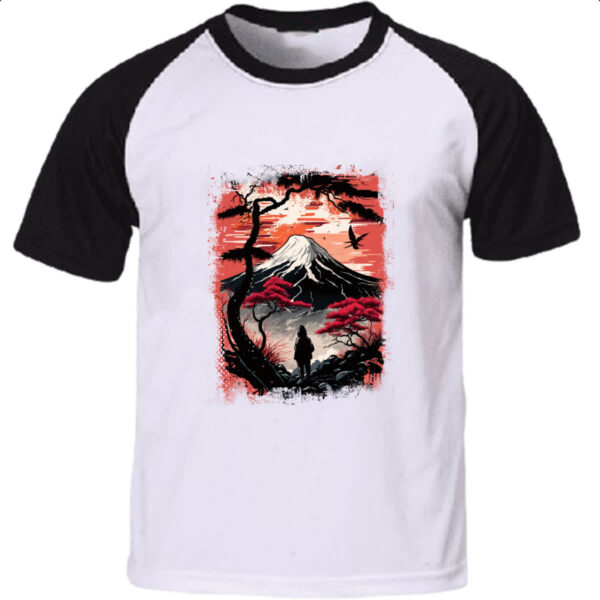 Camiseta Raglan Montanha Fugi Japao 1