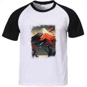 Camiseta Raglan Montanha Fugi Japao 2