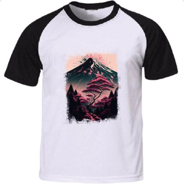 Camiseta Raglan Montanha Fugi Japao 4