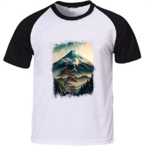 Camiseta Raglan Montanha Fugi Japao 5