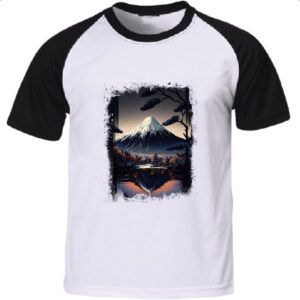 Camiseta Raglan Montanha Fugi Japao 7