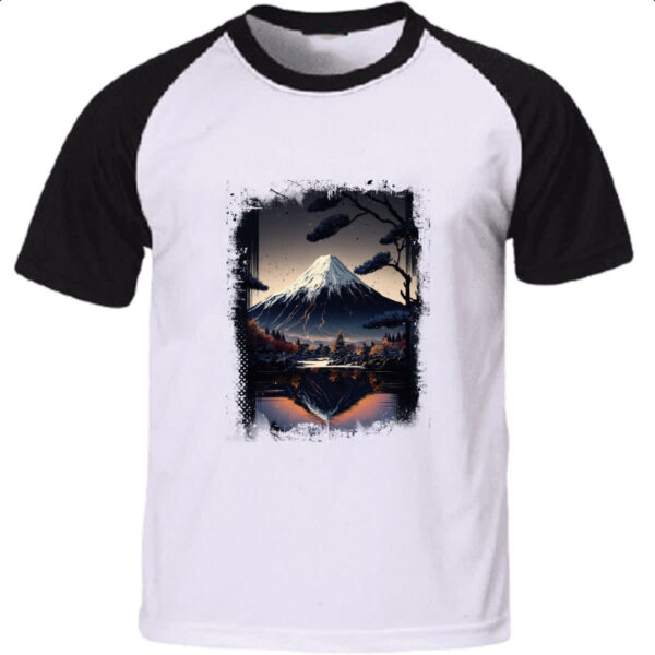 Camiseta Raglan Montanha Fugi Japao 7