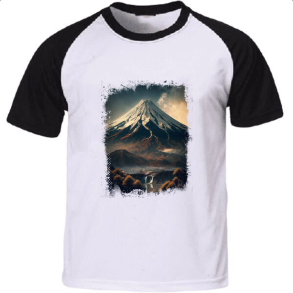 Camiseta Raglan Montanha Fugi Japao 8
