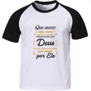 Camiseta Raglan Ano novo comandado por Deus