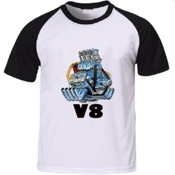 Camiseta Raglan Motor V8 Power