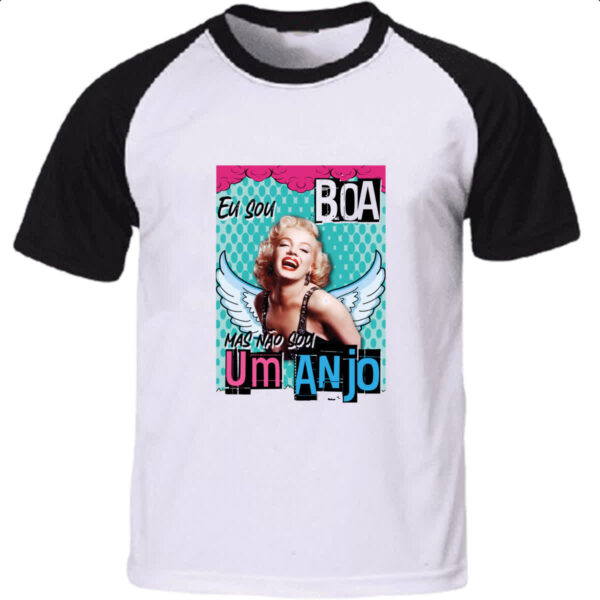 Camiseta Raglan Mulher boa mas nao anjo