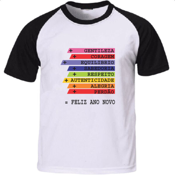 Camiseta Raglan Ano novo de acoes