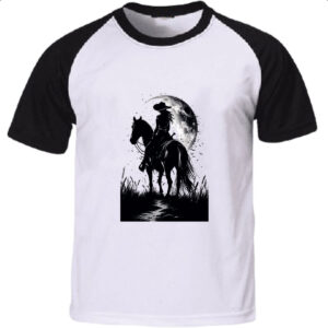 Camiseta Raglan Mulher cowgirl sunset PB
