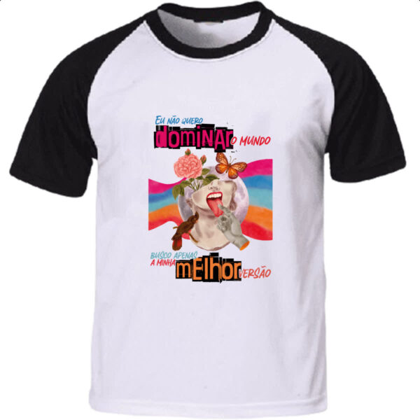 Camiseta Raglan Mulher dominar o mundo