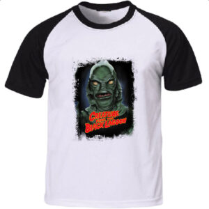 Camiseta Raglan Nostalgia Criatura do Lago Negro