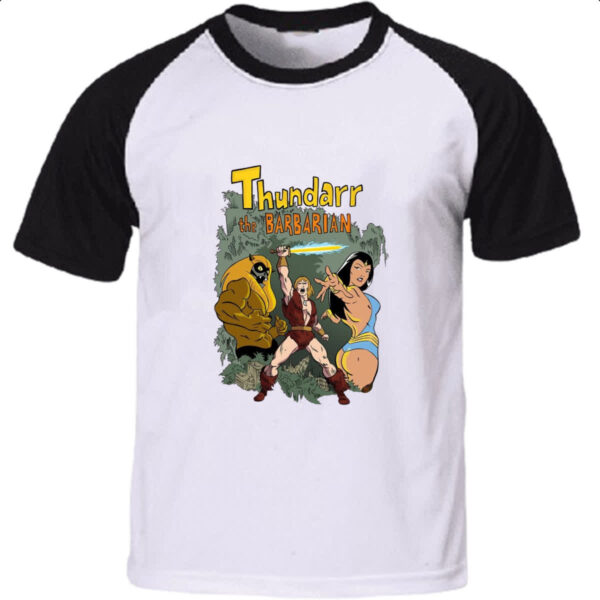 Camiseta Raglan Nostalgia Thundarr o barbaro