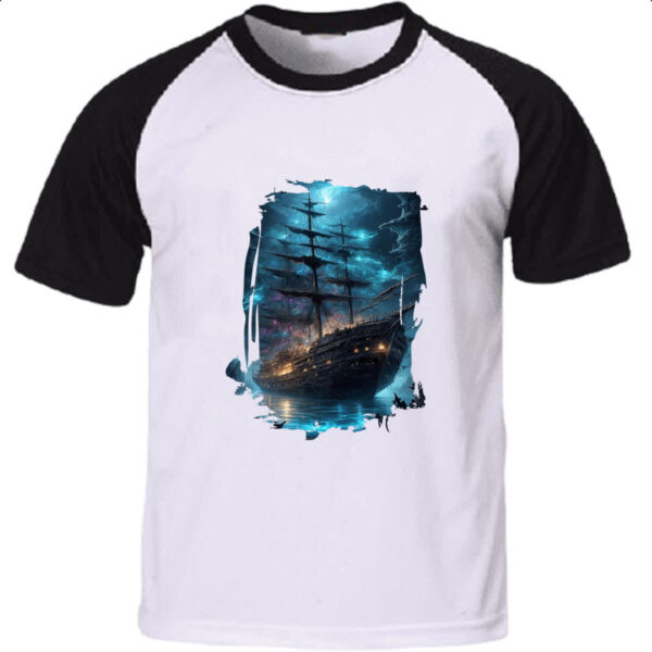 Camiseta Raglan Navio fantasma