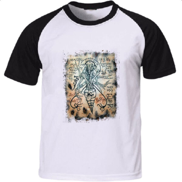 Camiseta Raglan Necronomicon Fragmento Larp