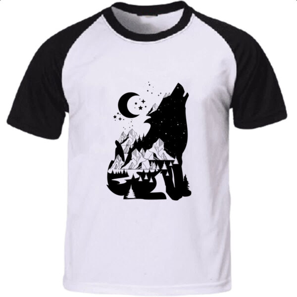 Camiseta Raglan Night Wolf