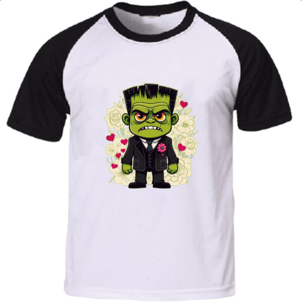 Camiseta Raglan Noivo Frankenstein
