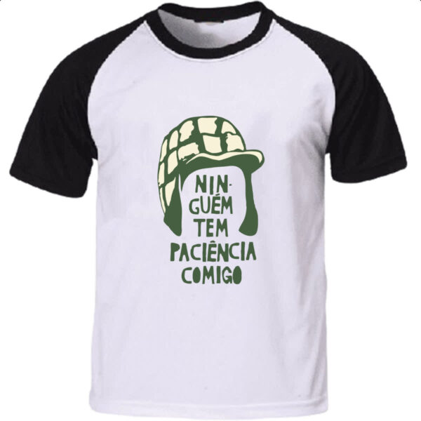Camiseta Raglan Ninguem tem paciencia comigo