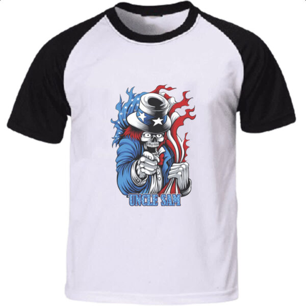 Camiseta Raglan Uncle Sam Skull