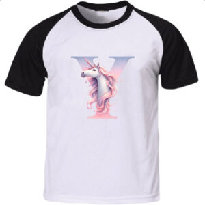 Camiseta Raglan Unicornio Alfabeto Letra Y
