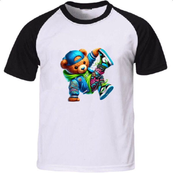 Camiseta Raglan Urso Hiphop