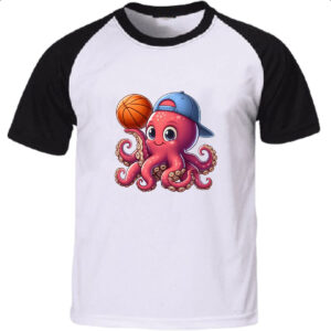 Camiseta Raglan Octopus basquete