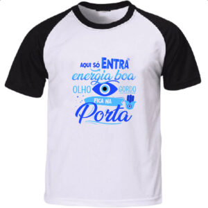 Camiseta Raglan Olho Grego gordo na porta