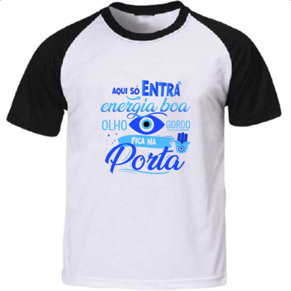 Camiseta Raglan Olho Grego gordo na porta