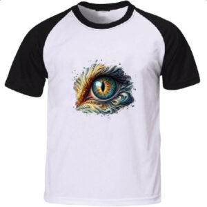 Camiseta Raglan Olho de dragao watercolor