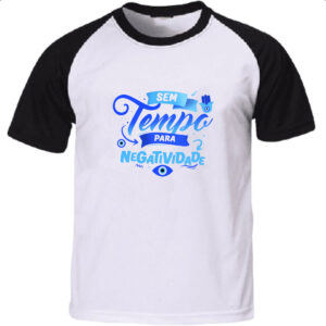 Camiseta Raglan Olho grego tempo negatividade