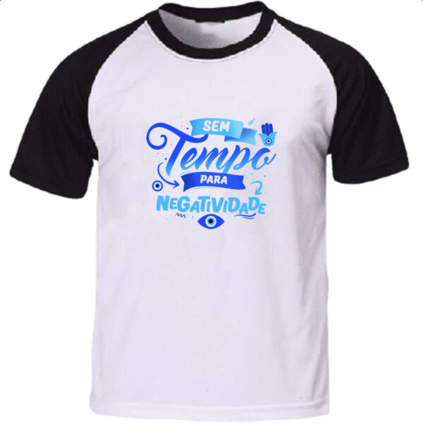 Camiseta Raglan Olho grego tempo negatividade