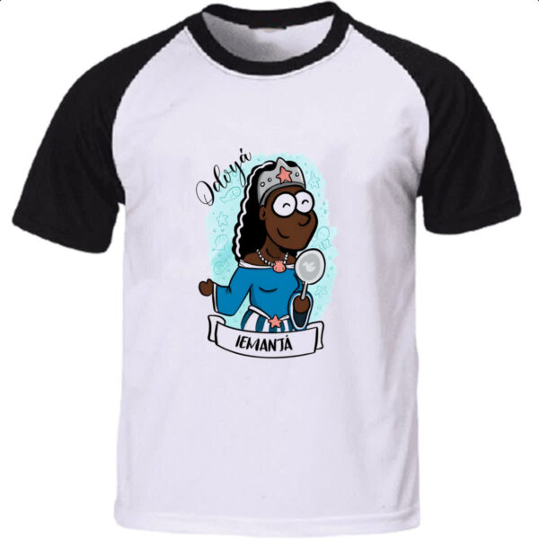 Camiseta Raglan Orixas Cartoon Iemanja Odoya