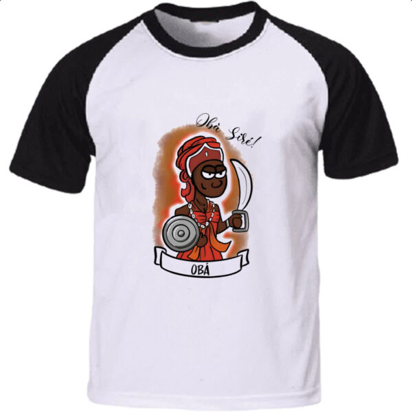 Camiseta Raglan Orixas Cartoon Oba sire
