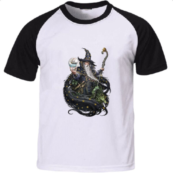 Camiseta Raglan O mago dos mares