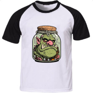 Camiseta Raglan Ogro em conserva