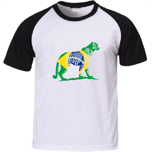 Camiseta Raglan Onca Pintada Fauna Brasil