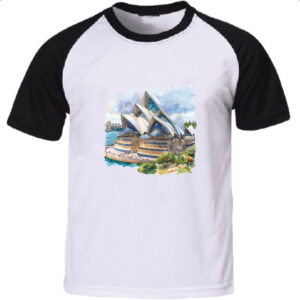 Camiseta Raglan Opera de Sydney watercolor
