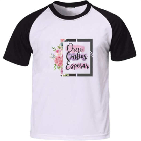 Camiseta Raglan Orar Confiar Esperar
