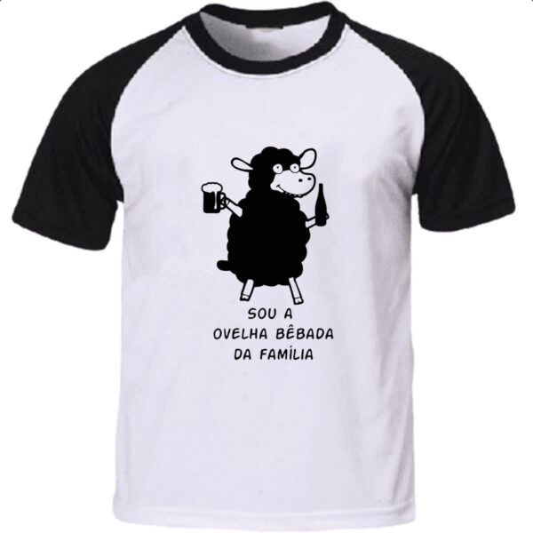 Camiseta Raglan Ovelha Bebada da Familia