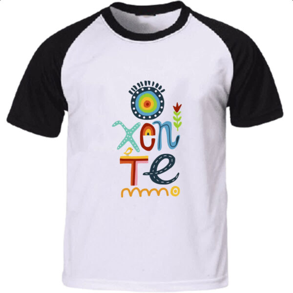 Camiseta Raglan Oxente elementos nordestinos