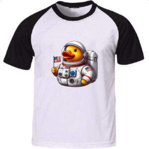 Camiseta Raglan Patinho de borracha Astronauta