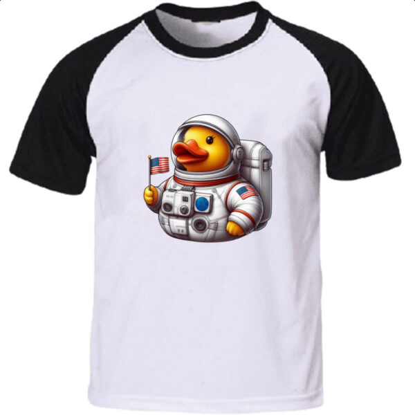 Camiseta Raglan Patinho de borracha Astronauta